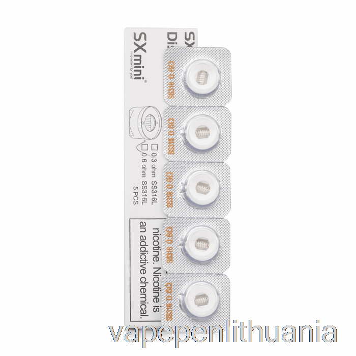 Yihi Sx Nano Ada Pakeitimo Ritės 0.6ohm Coils Vape Skystis